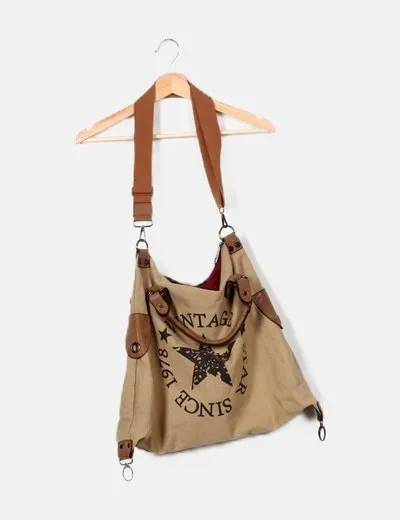 NoName Bolso beige grande
