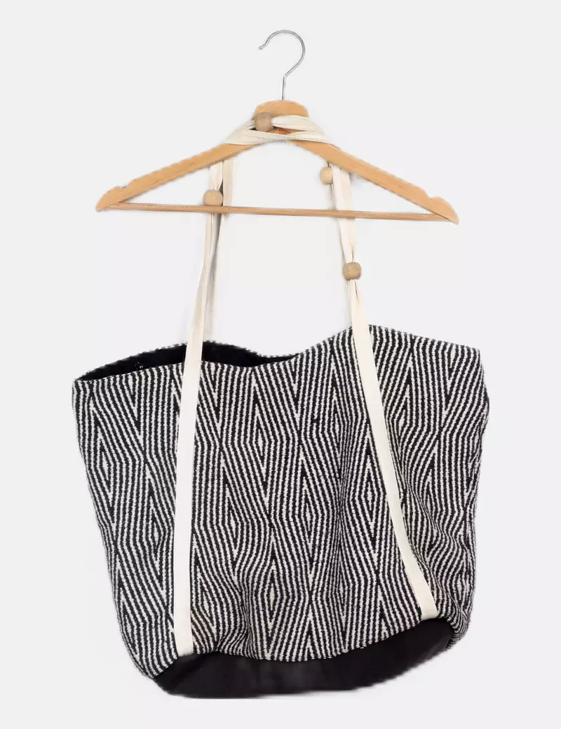 NoName Bolso bicolor rayas