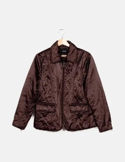 NoName Chaqueta marrón impermeable