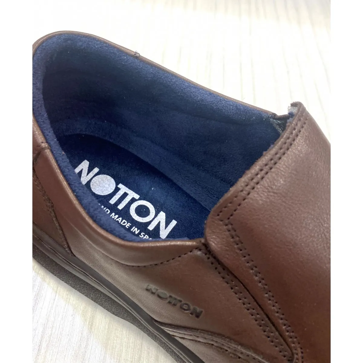Notton zapato mocasín marrón plantilla extraíble Cathay hombre N0607