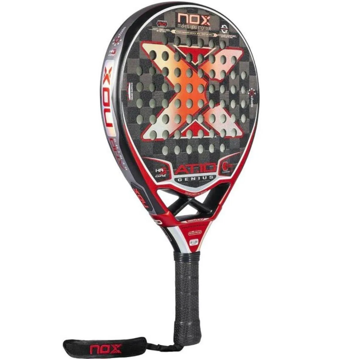 Pala Pádel Nox AT Genius 18K By Agustin Tapia Gris Oscuro 2022