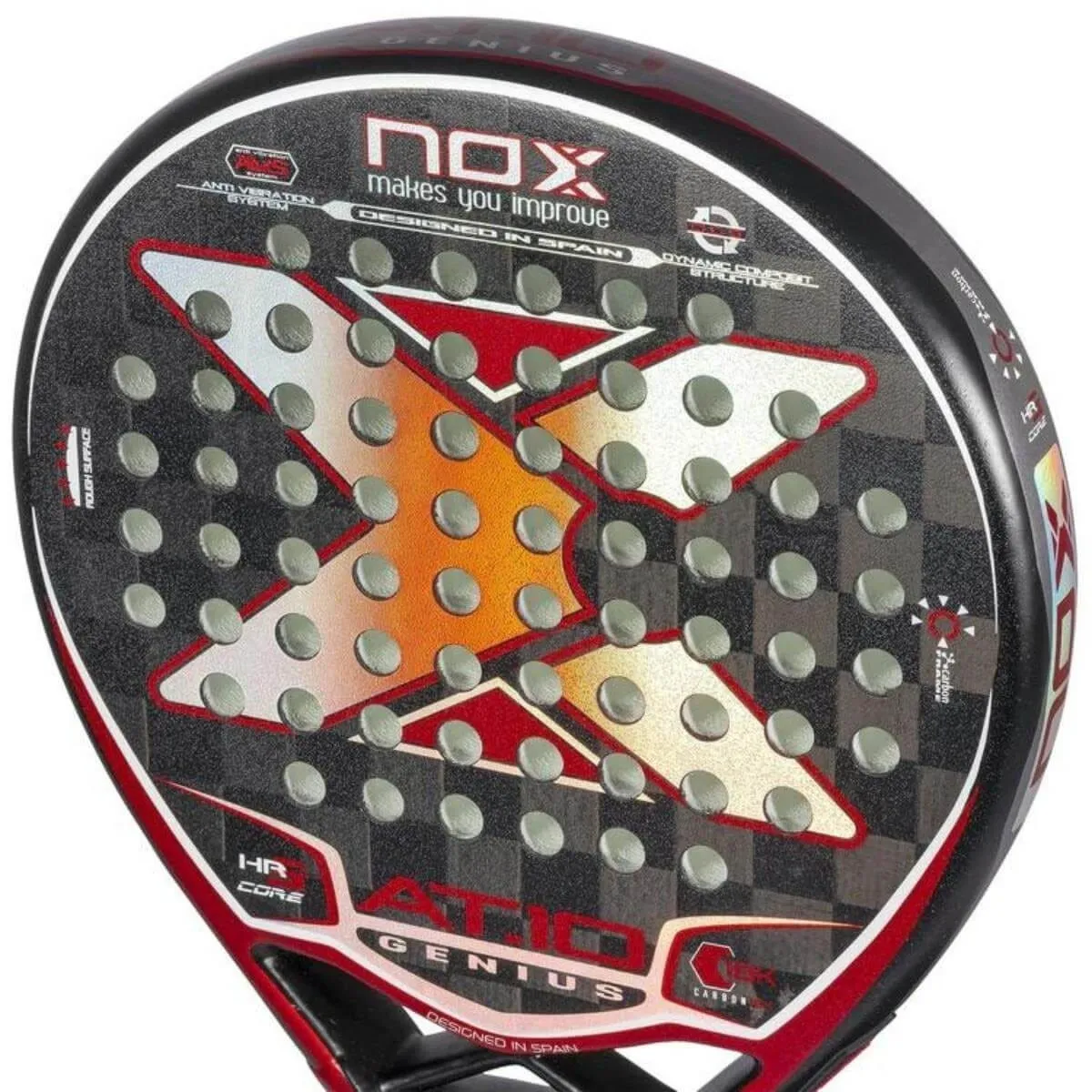 Pala Pádel Nox AT Genius 18K By Agustin Tapia Gris Oscuro 2022