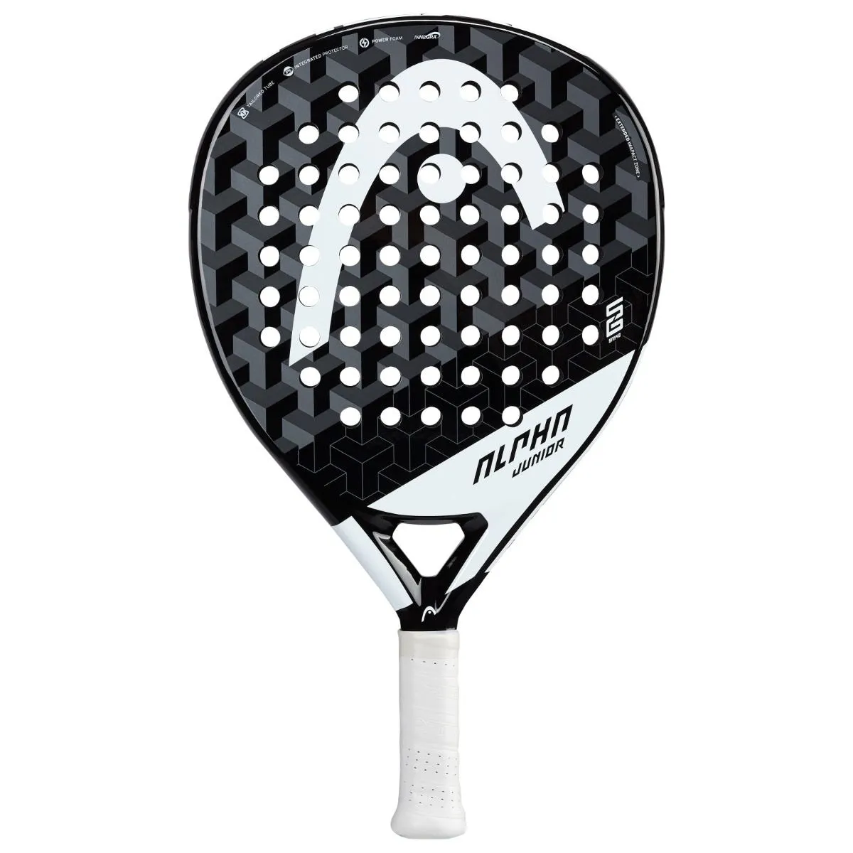 Pala Pádel Tenis Head Alpha Junior "Sanyo" Blanca/Negra