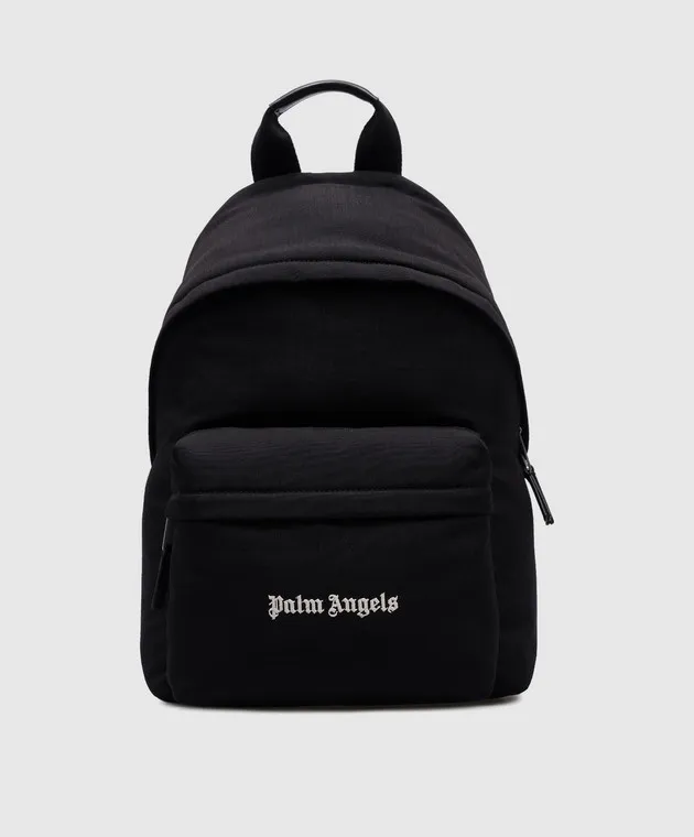 Palm Angels Black backpack with logo embroidery