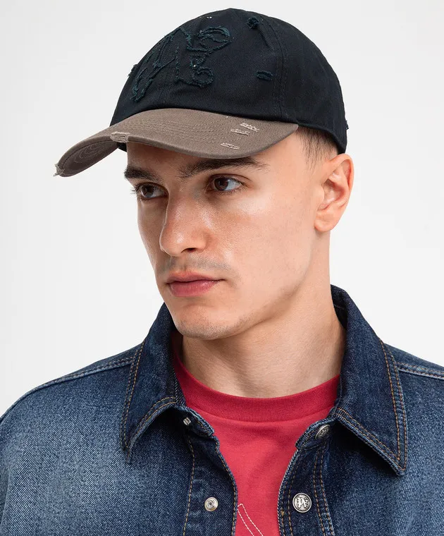 Palm Angels Black cap with logo