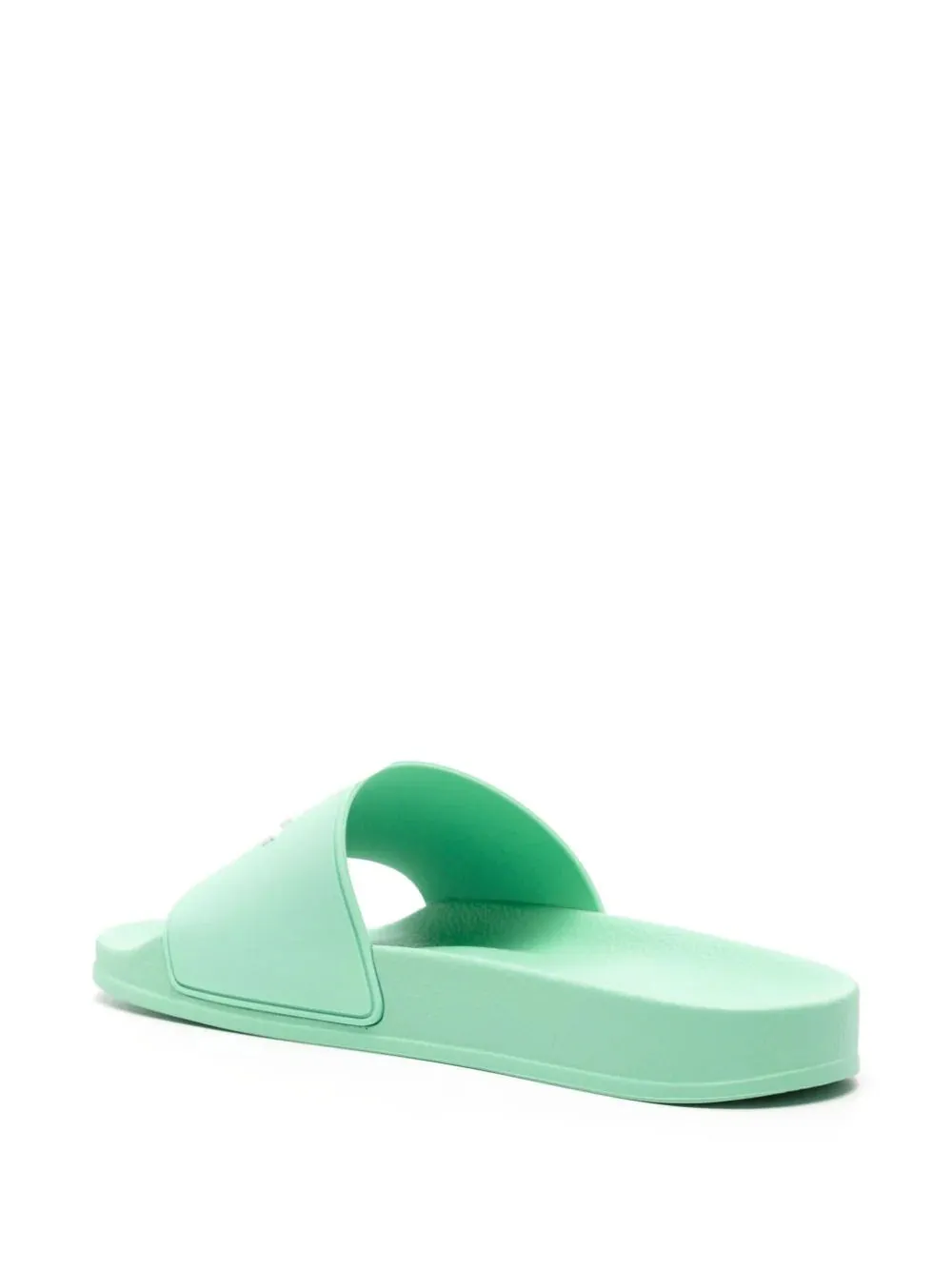 Palm Angels Essential Logo Pool Slider Light Green White