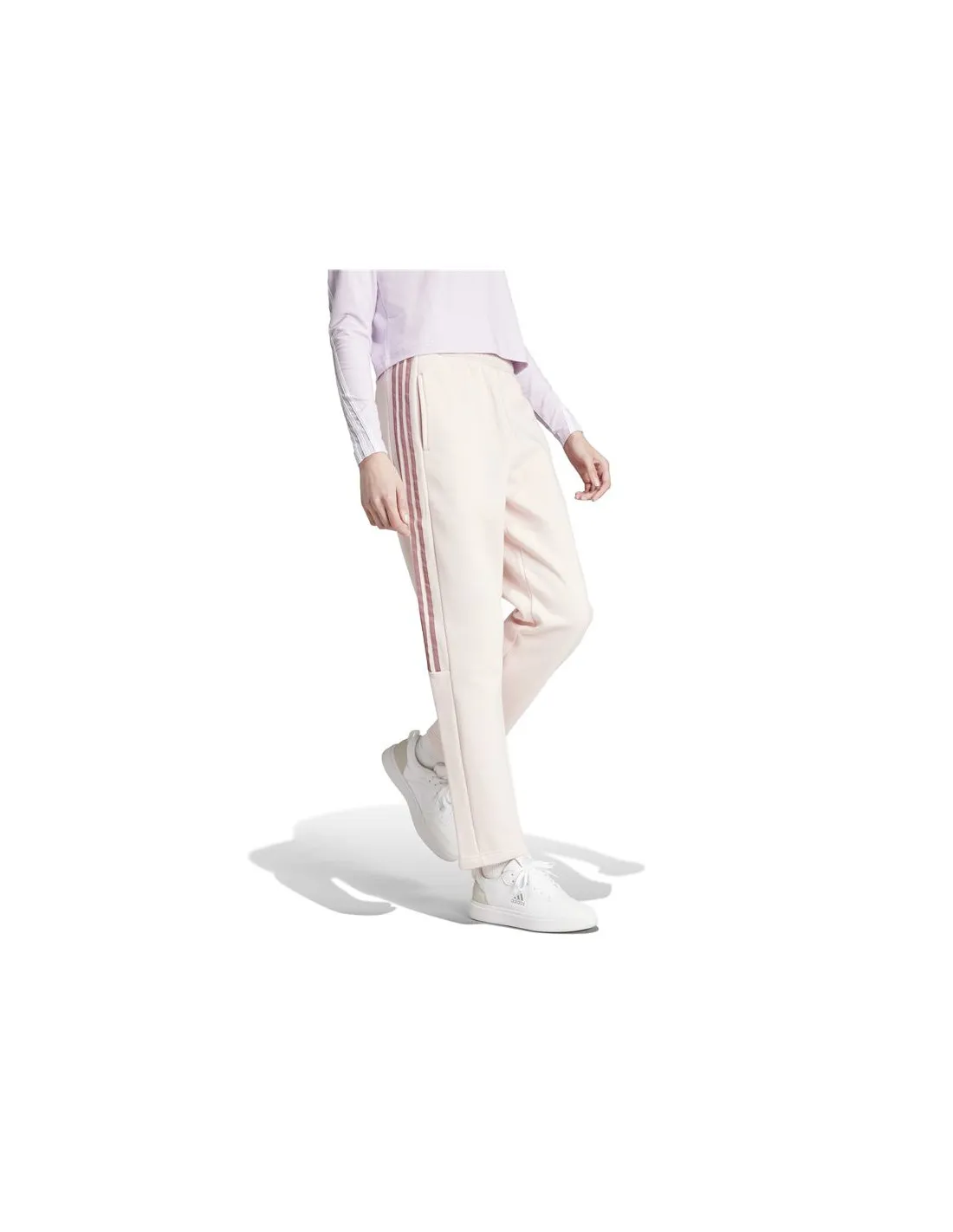 Pantalones adidas Tiro Cut 3 Bandas Fleece Mujer Rosa