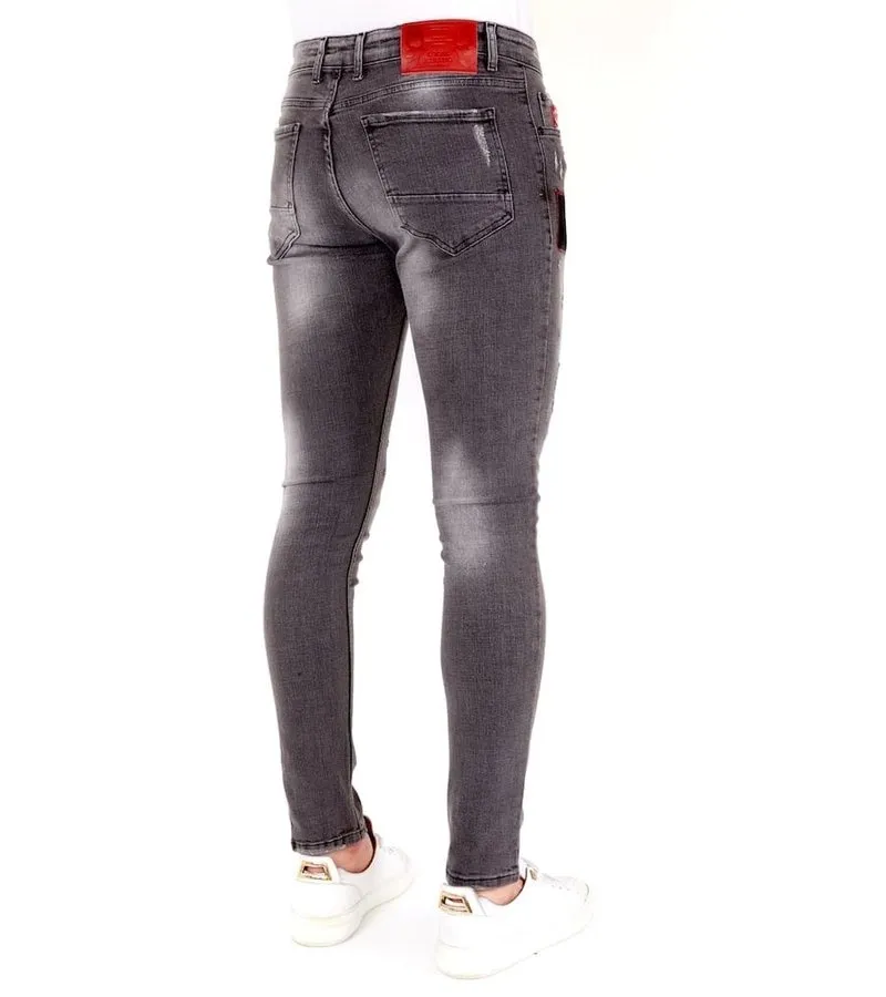 PANTALONES CON MANCHAS DE PINTURA  1032  GRIS