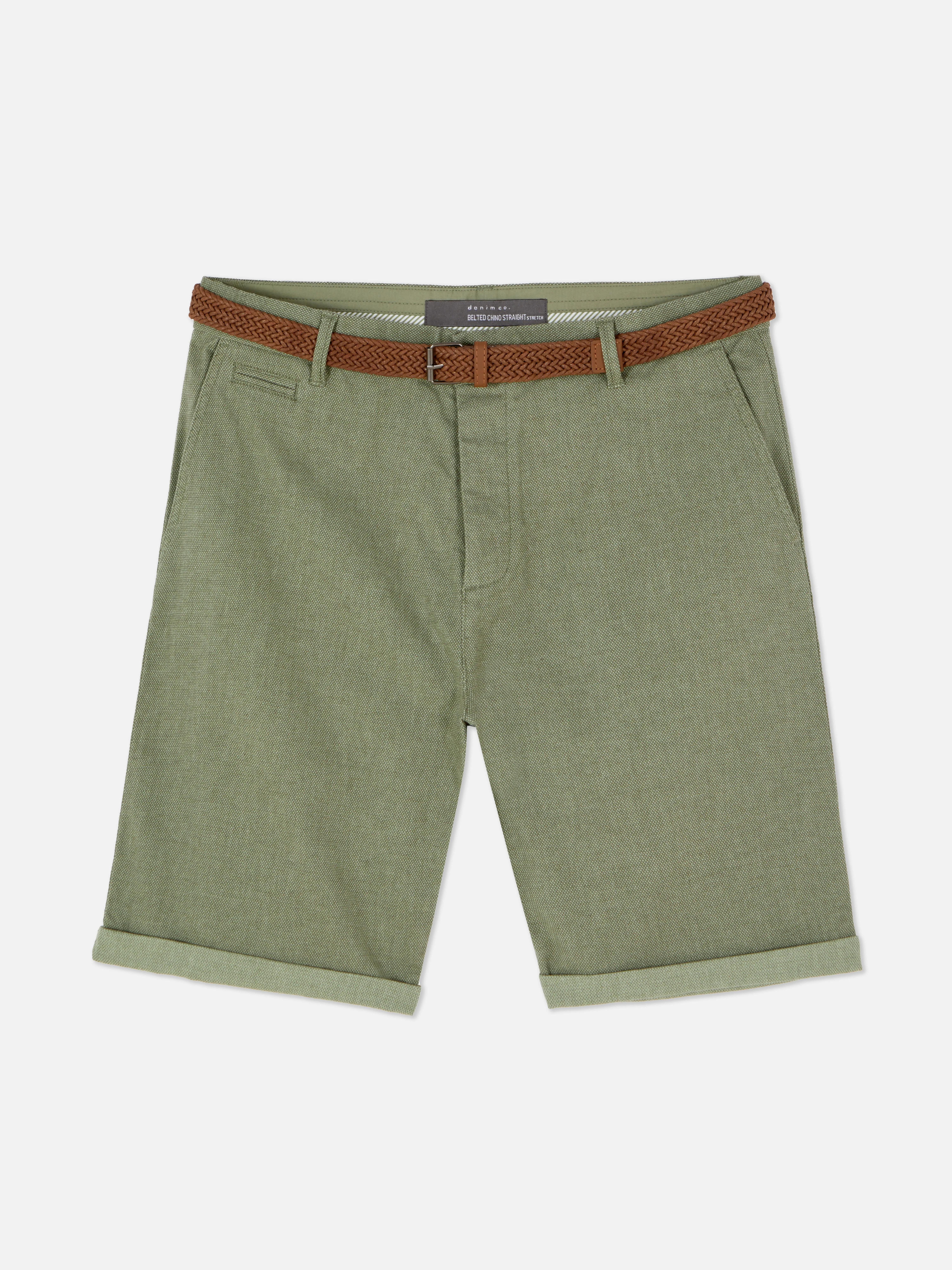 Pantalones cortos chinos con cinturón