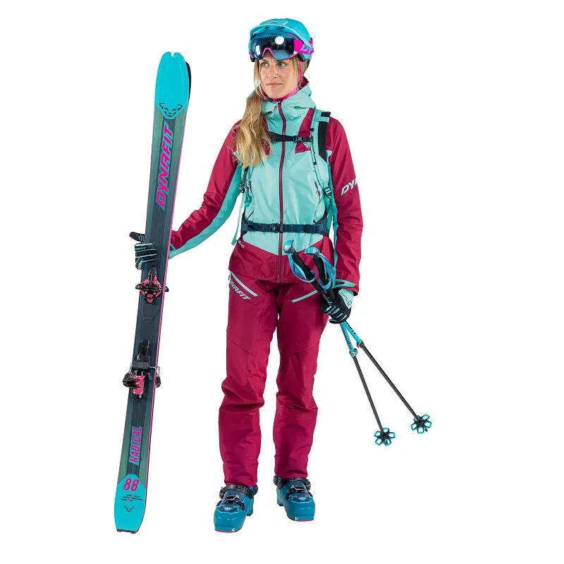 PANTALONES DE ESQUí DE TRAVESíA DYNAFIT RADICAL 2 GORETEX (ROJO REMOLACHA) MUJER