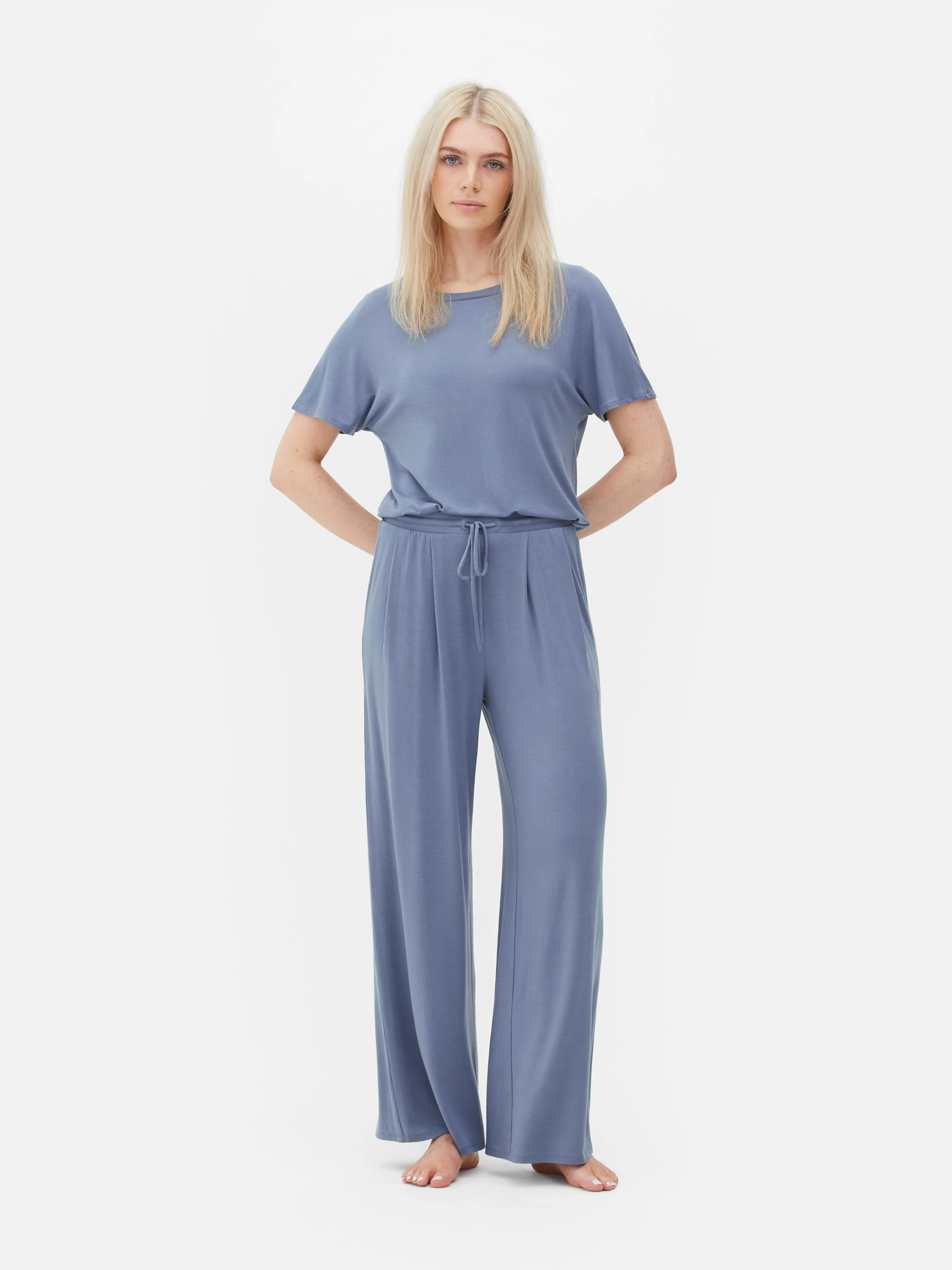 Pantalones de pijama de pernera ancha