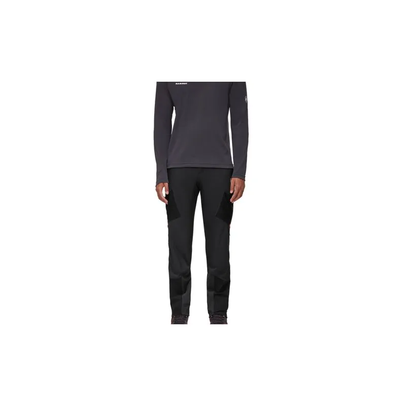 Pantalones esquí de travesía hombre Mammut Aenergy IN Hybrid (Black Vibrant Orange)