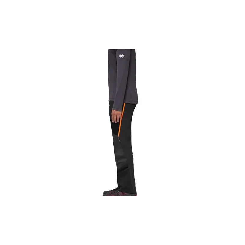 Pantalones esquí de travesía hombre Mammut Aenergy IN Hybrid (Black Vibrant Orange)
