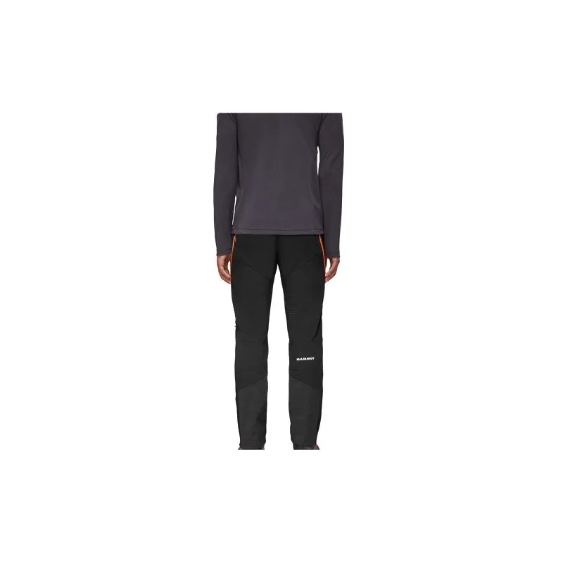 Pantalones esquí de travesía hombre Mammut Aenergy IN Hybrid (Black Vibrant Orange)