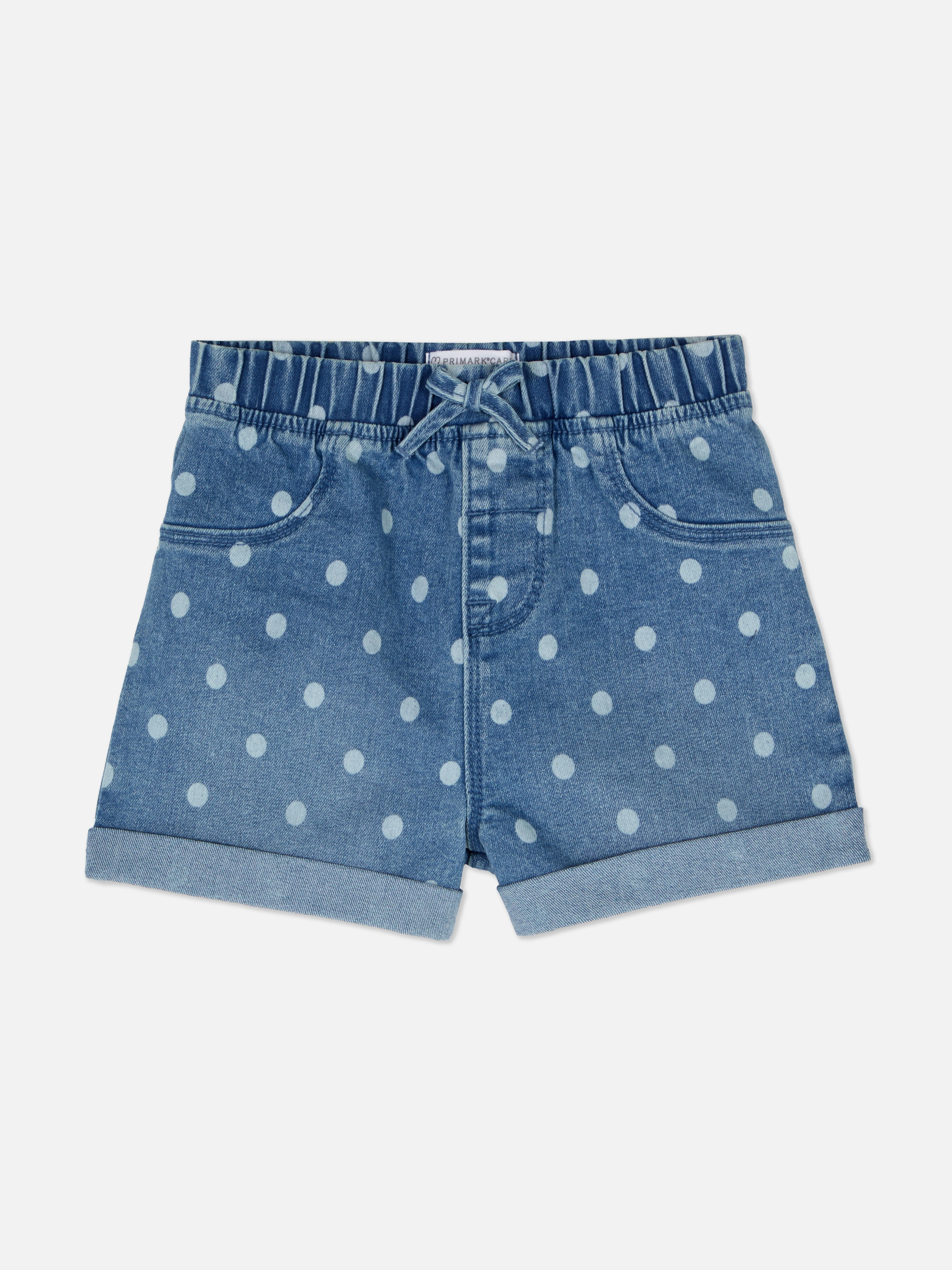 Pantalón corto vaquero con lunares