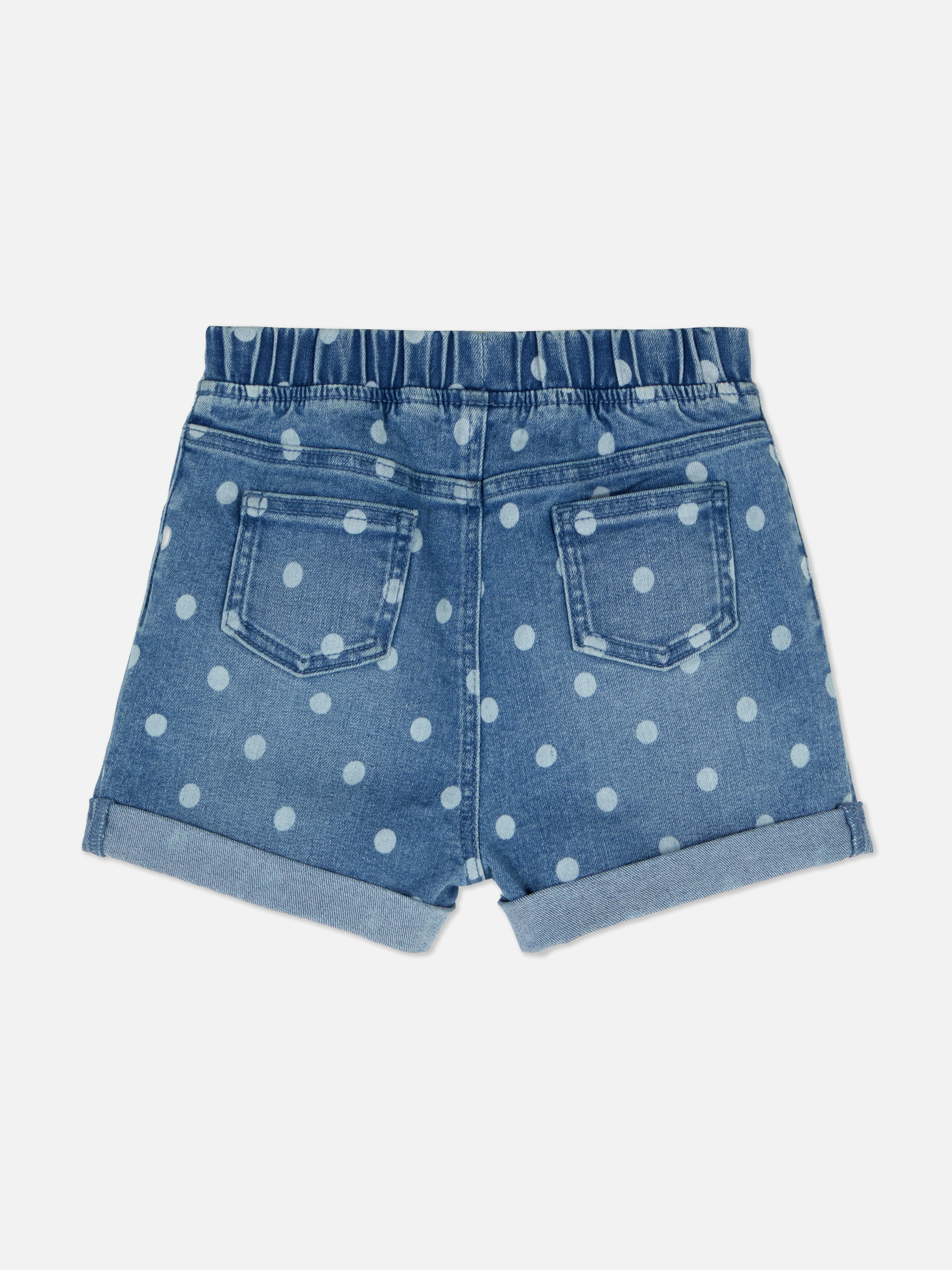 Pantalón corto vaquero con lunares
