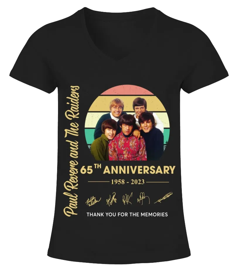 PAUL REVERE AND THE RAIDERS 65TH ANNIVERSARY Camiseta cuello pico Mujer