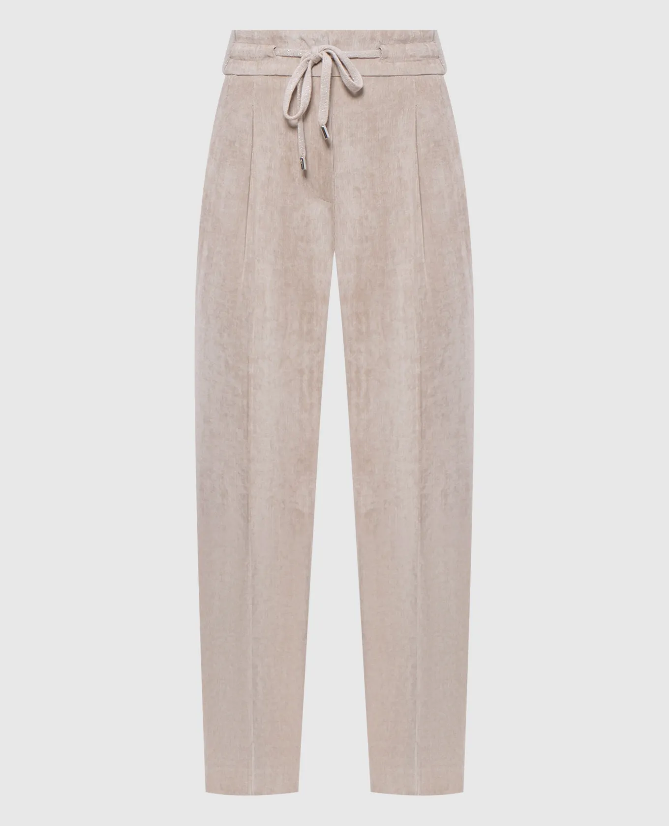 Peserico Beige corduroy pants with lurex