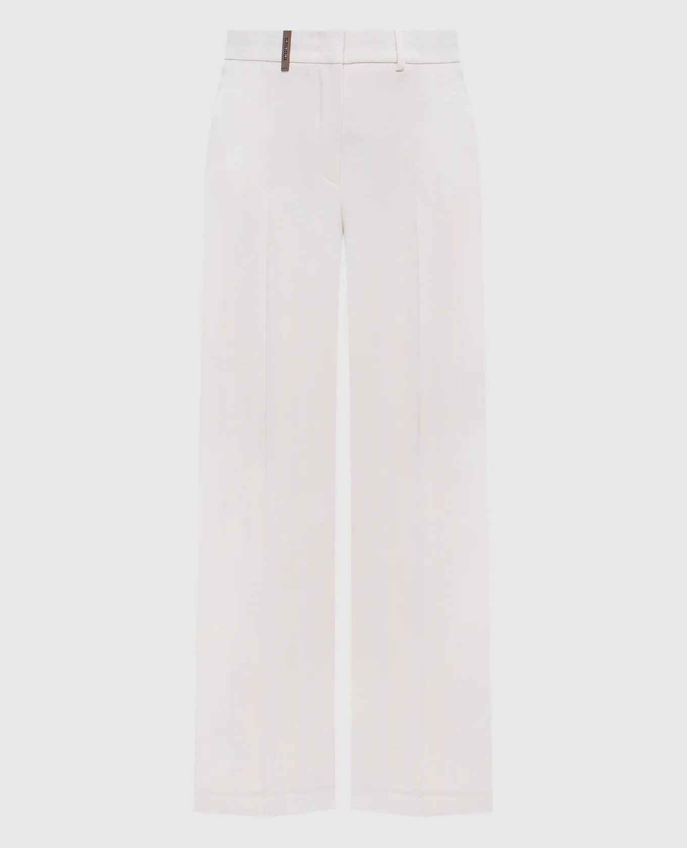 Peserico Beige pants with a brand patch