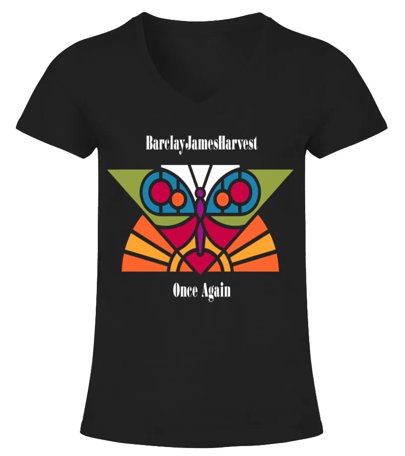 PGSRBK. BARCLAY JAMES  HARVEST ONCE AGAIN (1971) CAMISETA CUELLO PICO MUJER