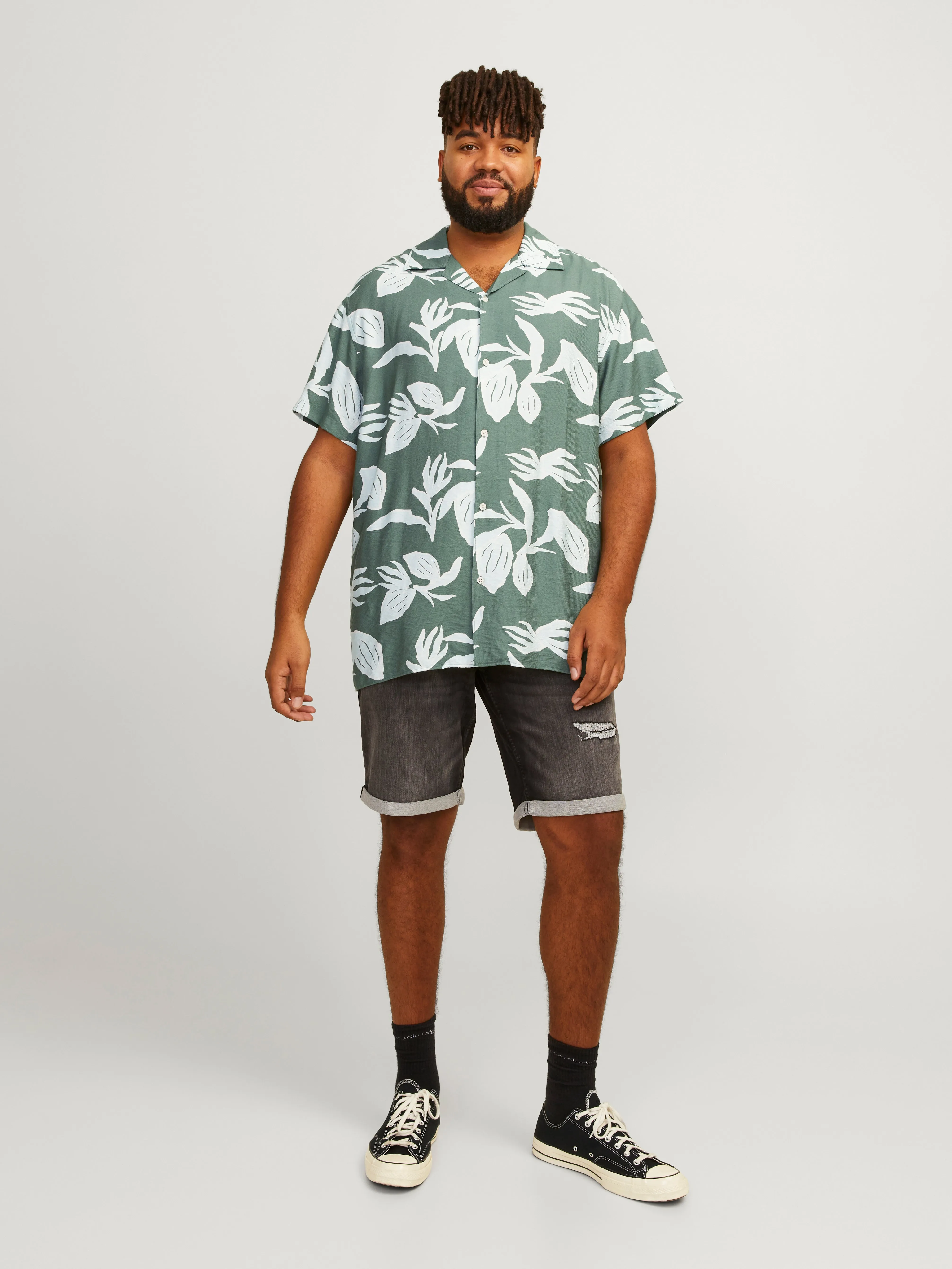Plus Camisa Corte relaxed | Verde intermedio | Jack & Jones®
