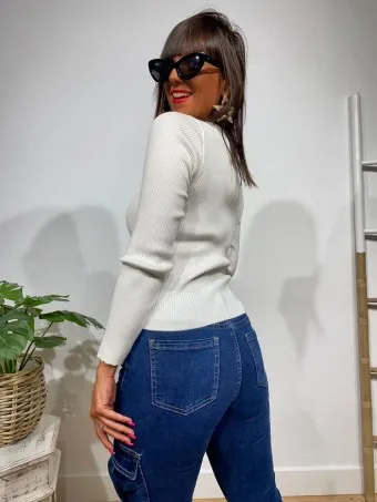 Punto Festoneado PEARDANCE Blanco