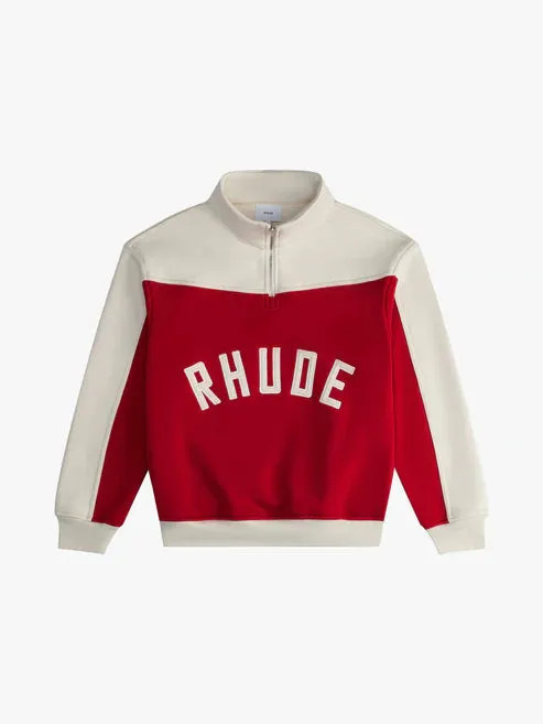 RHUDE CONTRAST QUARTERZIP VARSITY