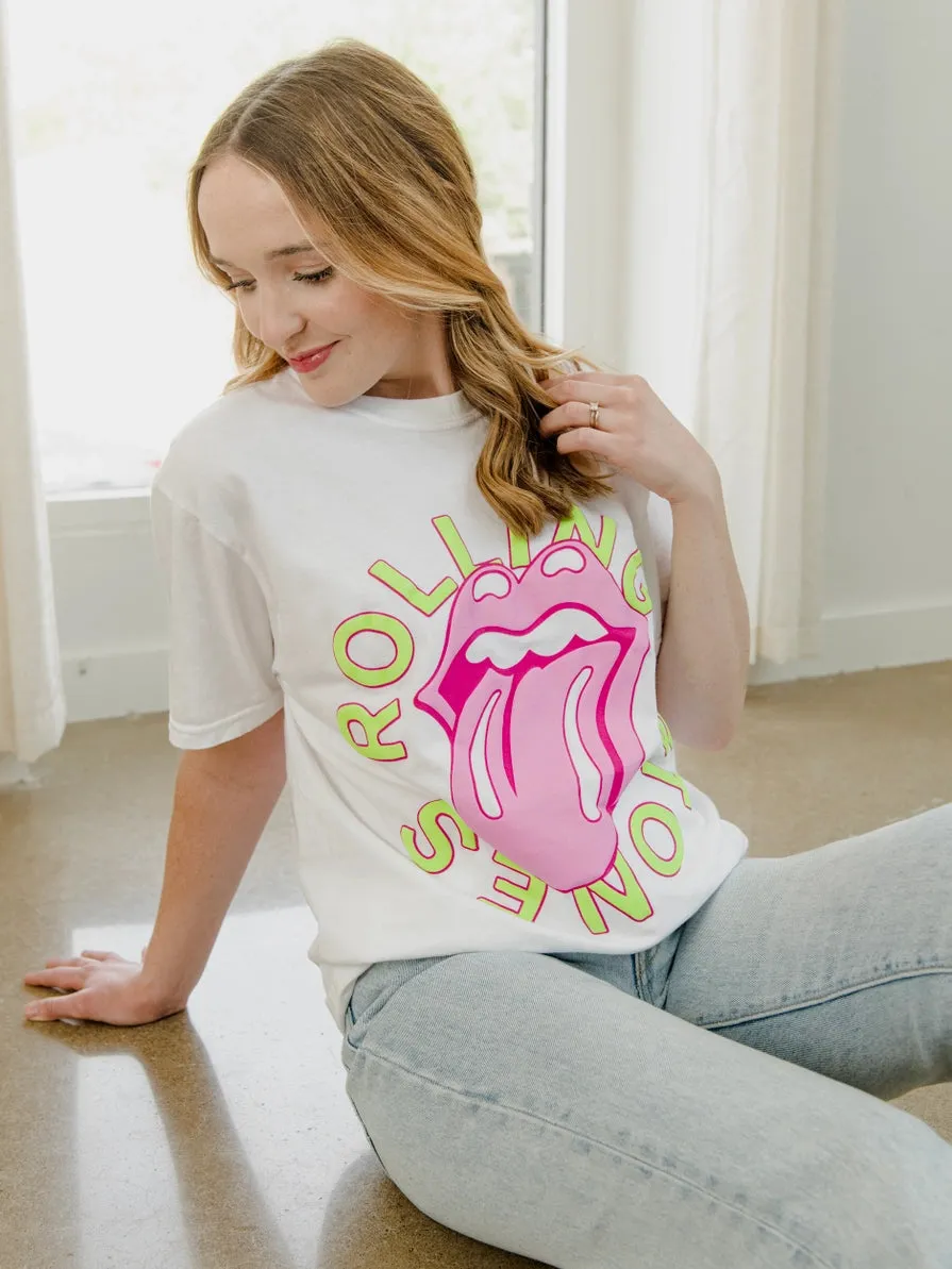 ROLLING STONES NEON PUFF TEE