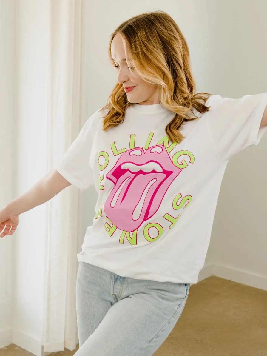 ROLLING STONES NEON PUFF TEE