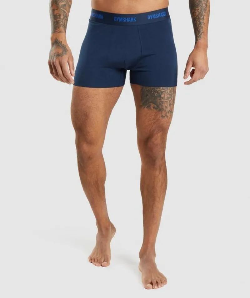ROPA INTERIOR GYMSHARK BOXERS 2PK CORE OLIVE/NAVY | 375240CBN