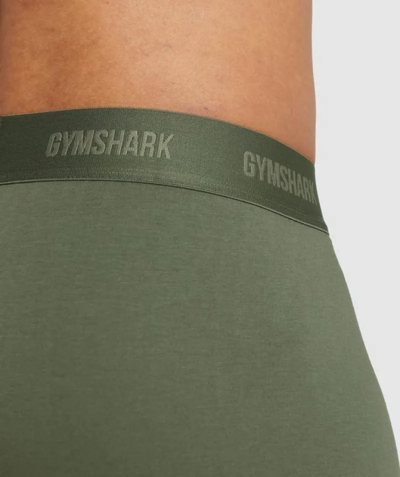 ROPA INTERIOR GYMSHARK BOXERS 2PK CORE OLIVE/NAVY | 375240CBN