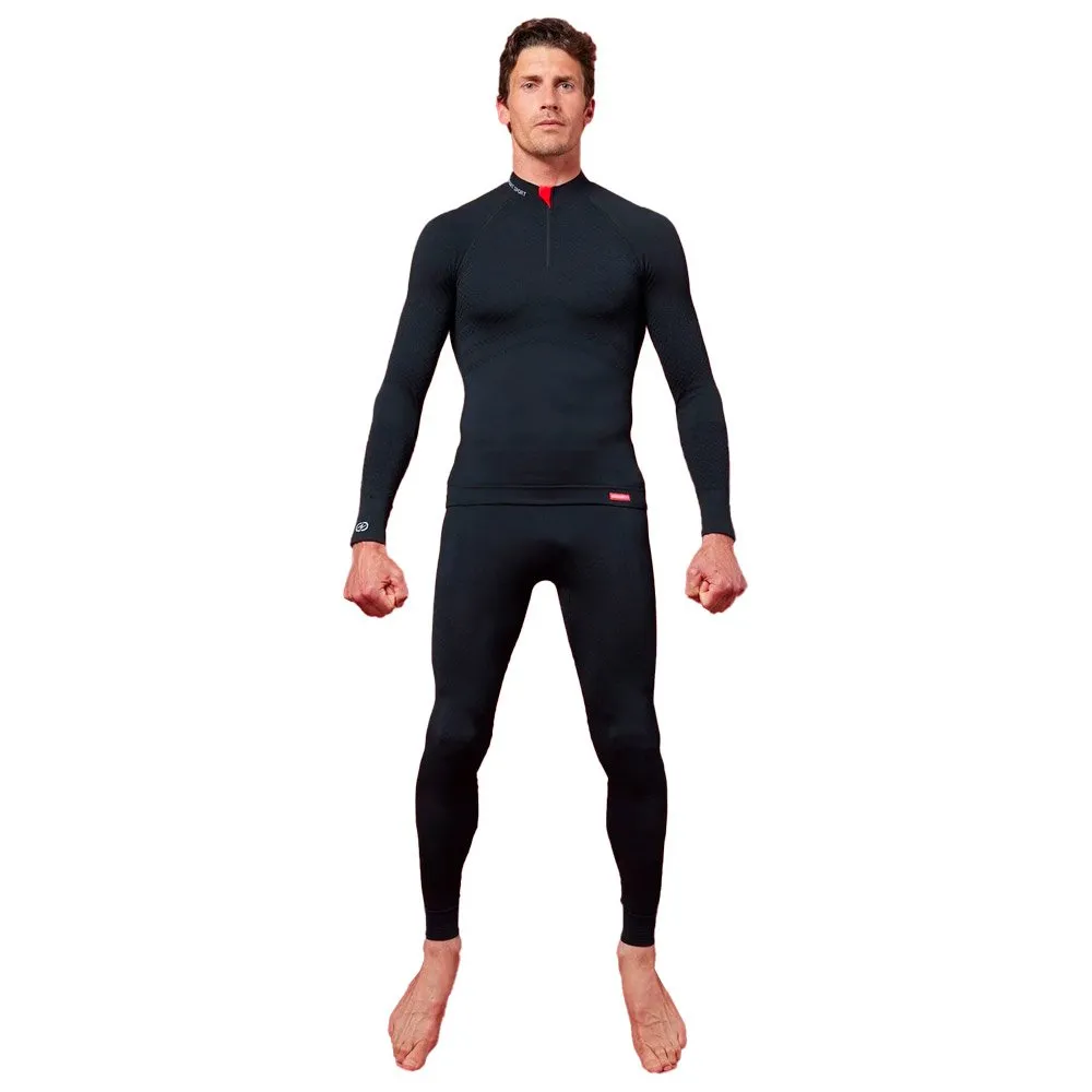 Ropa interior técnica Damart Sport Energy Thermolactyl 3 Col Zippe Noir