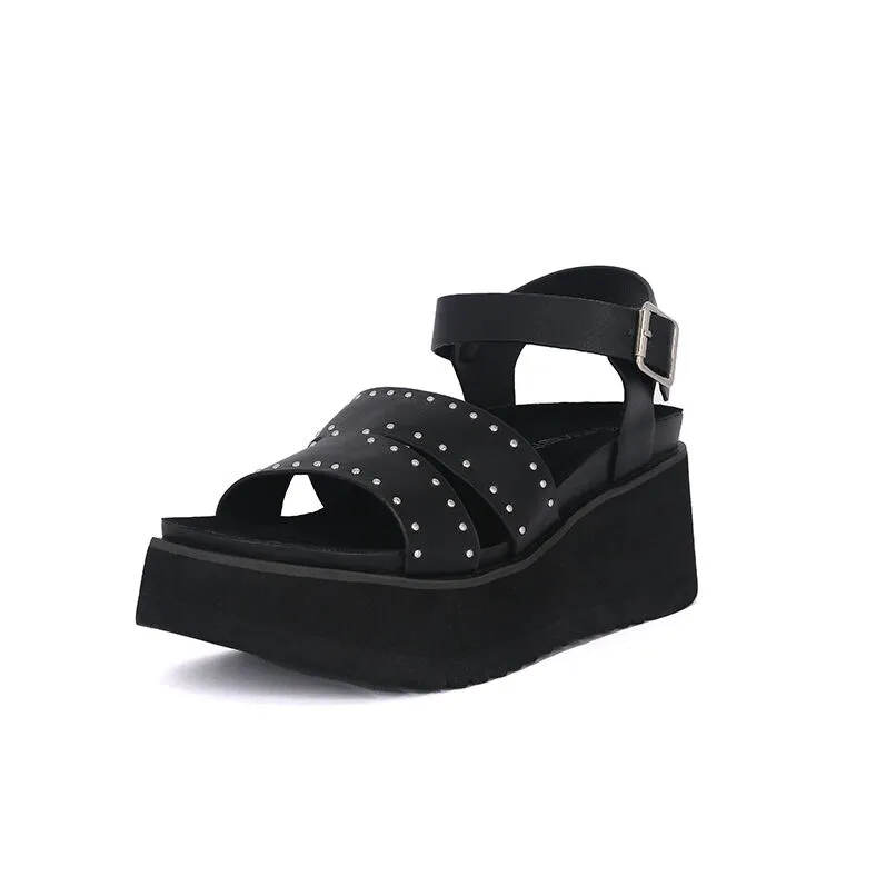 Sandalia Plataforma Gorgeous Negro Alquimia