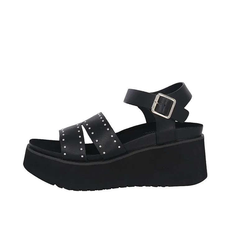Sandalia Plataforma Gorgeous Negro Alquimia