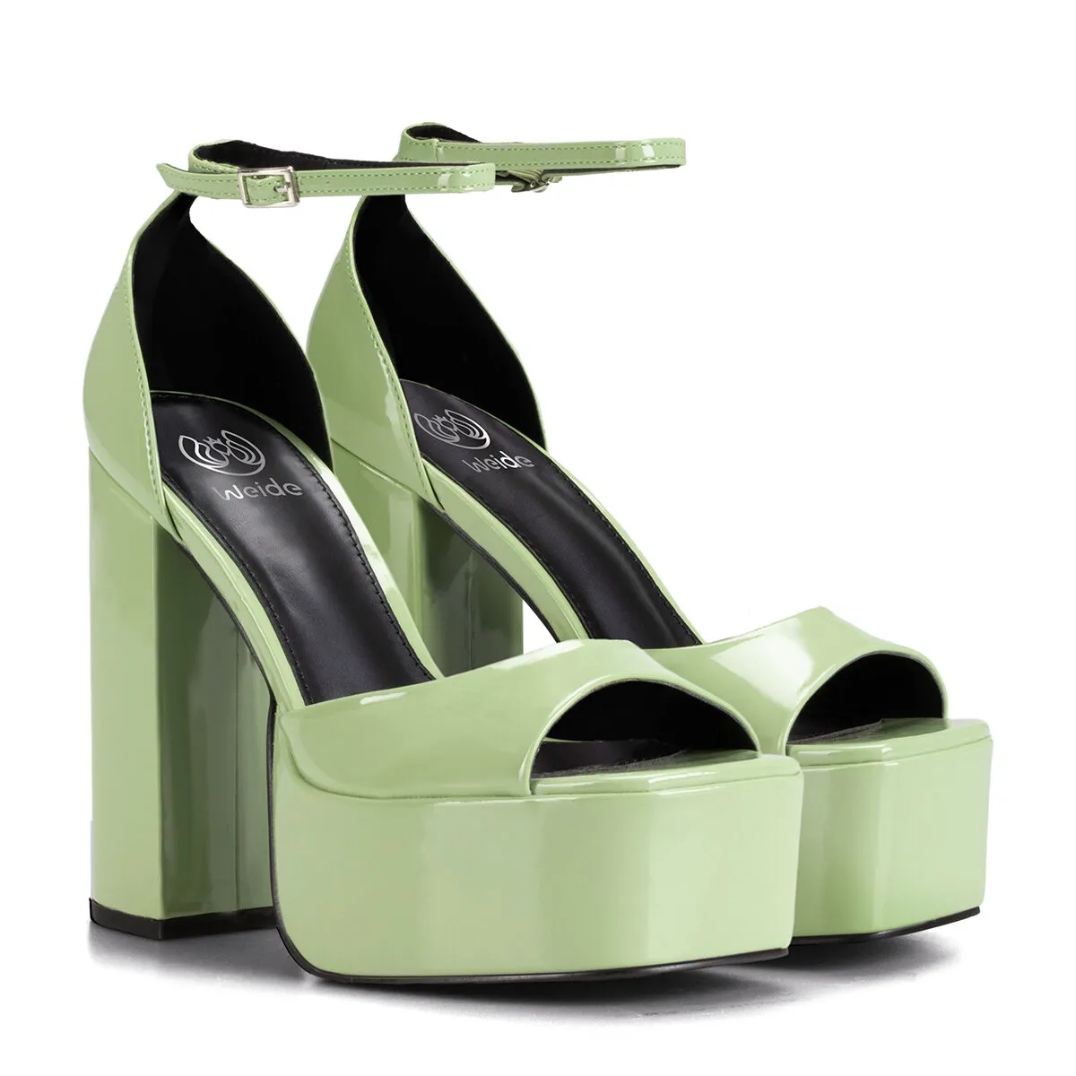 Sandalia Plataforma Verde Casual Ghe18 Weide