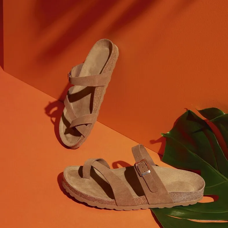 Sandalias mujer marrón