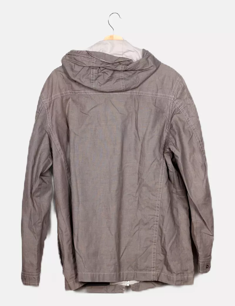 Springfield Abrigo gris con capucha