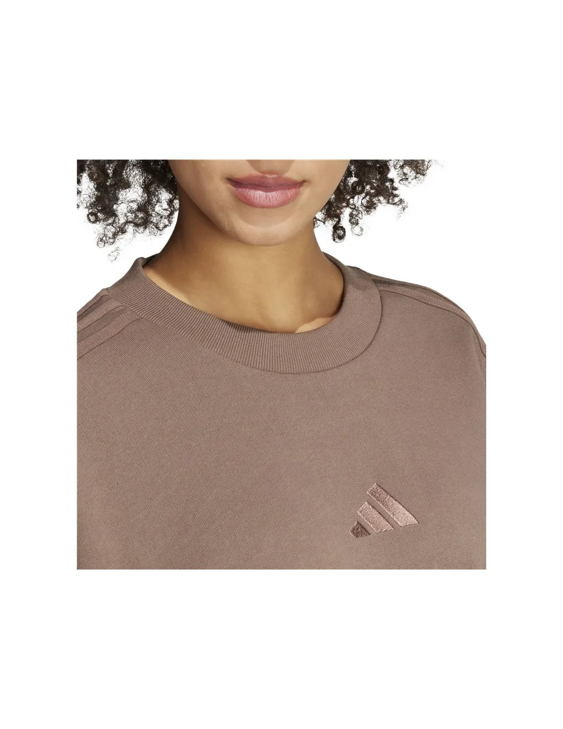 SUDADERA ADIDAS ALL SZN FRENCH TERRY 3STRIPES LOOSE MUJER MARRóN