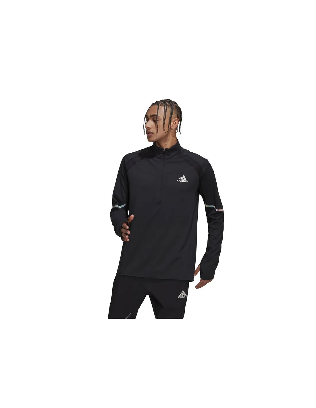 Sudadera adidas Fast 1/2 Zip Hombre BK