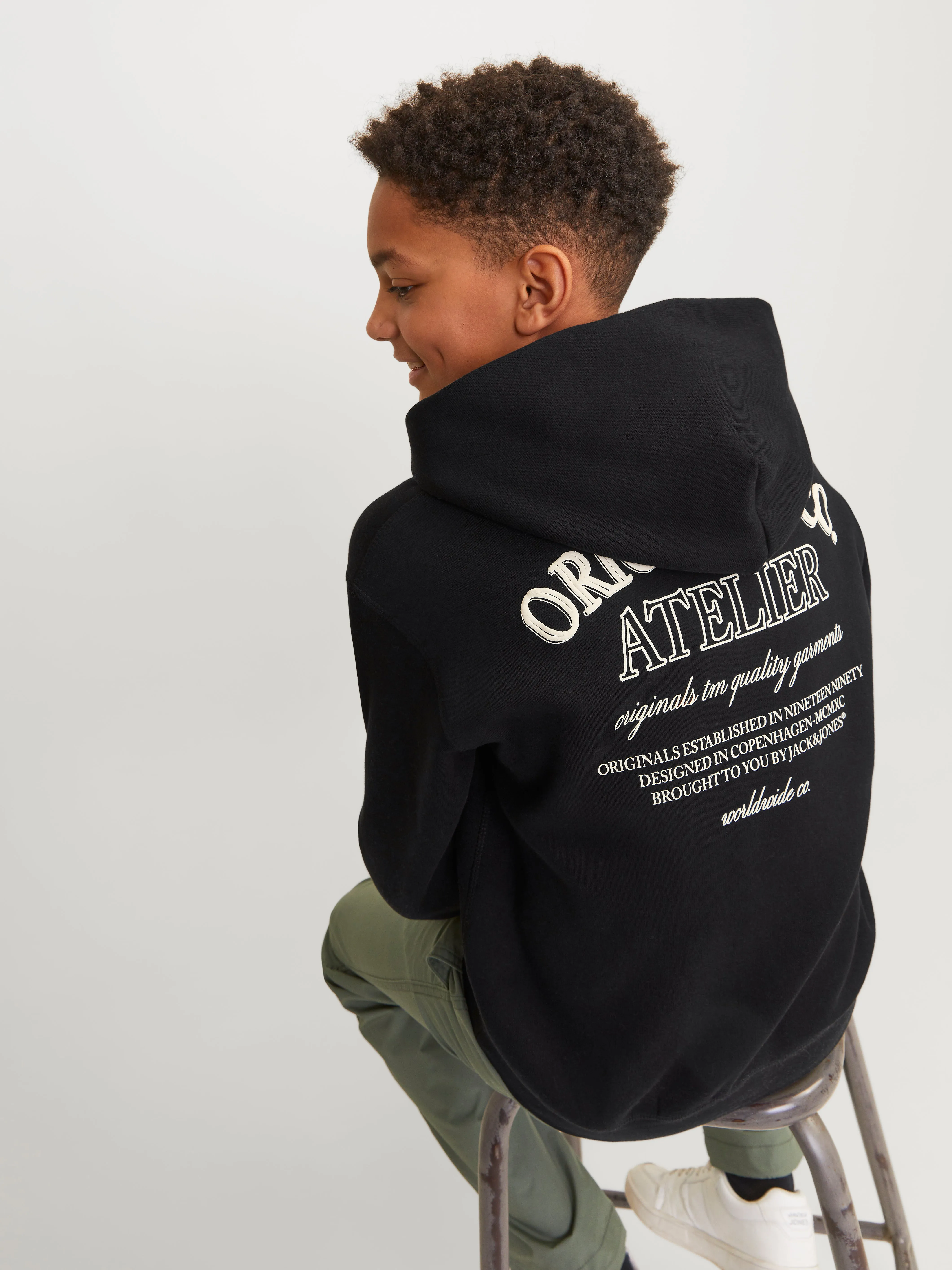 Sudadera con capucha Estampado Junior | Negro | Jack & Jones®