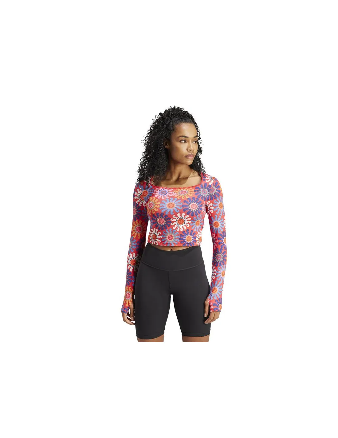 Sudadera de Fitness adidas Farm Crop Ls Mujer