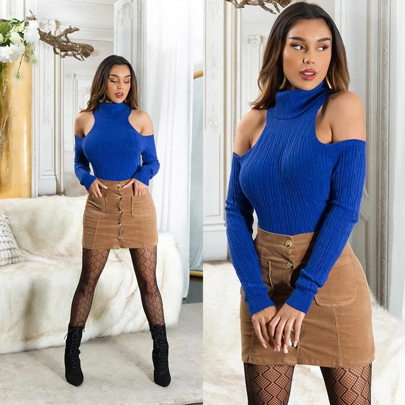 Suéter elegancia noble en azul real 