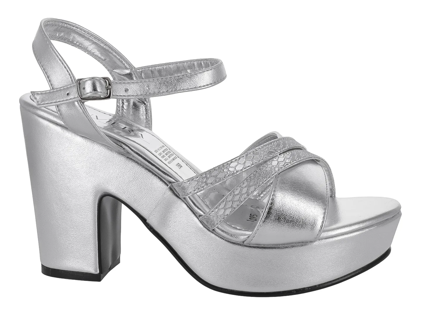 Tacones Eluviera Met Meduza Plata Para Mujer