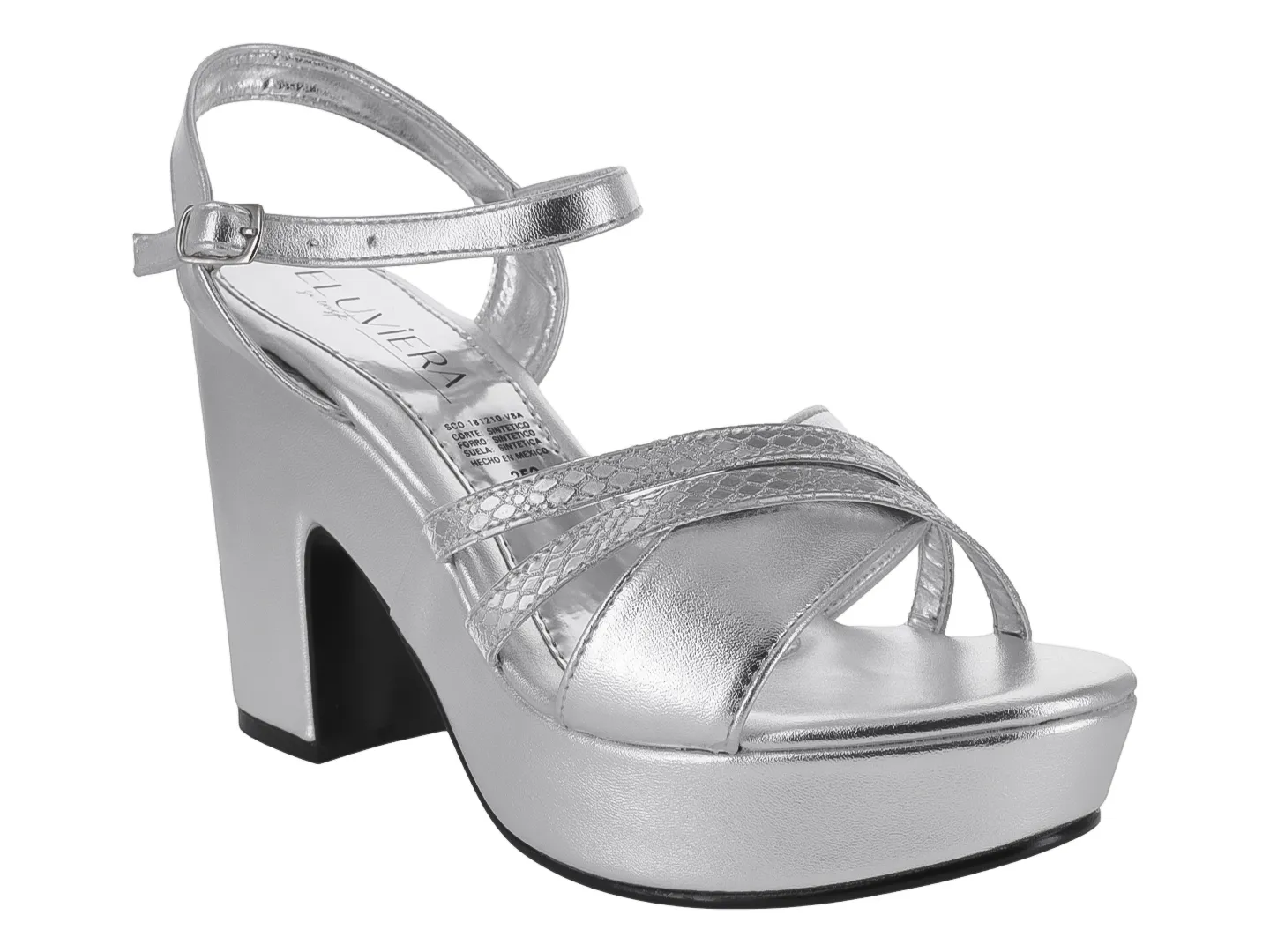 Tacones Eluviera Met Meduza Plata Para Mujer