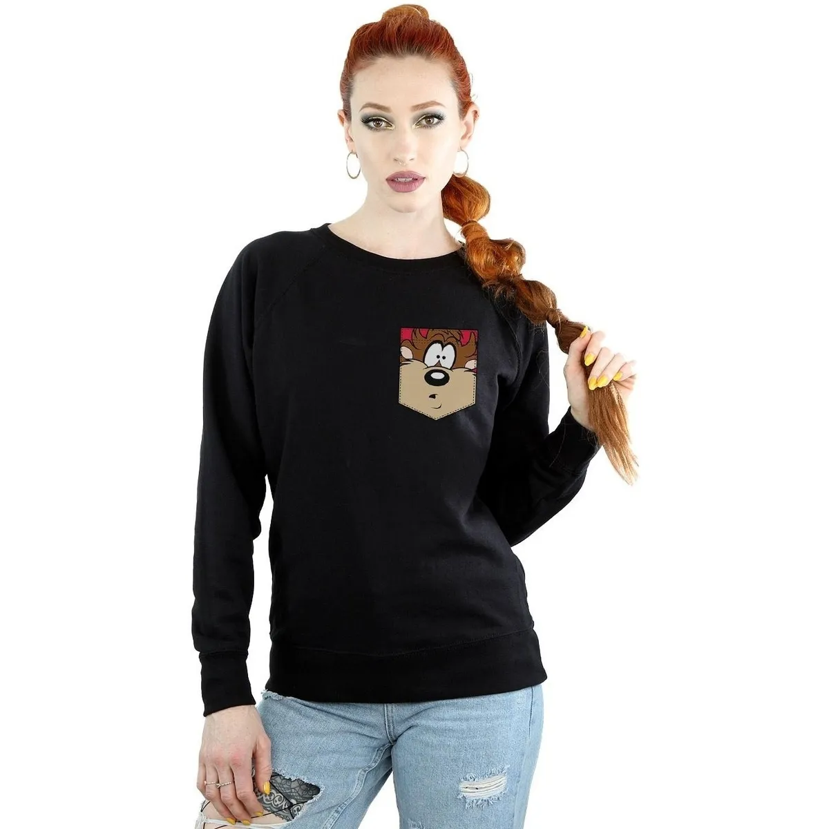 Tasmanian Devil Face Faux Pocket