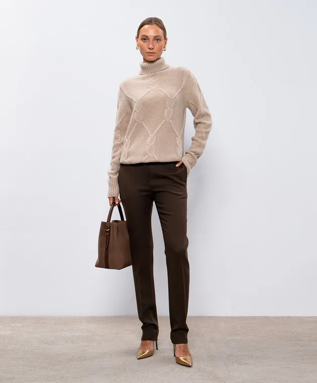 Toteme Khaki pants with wool