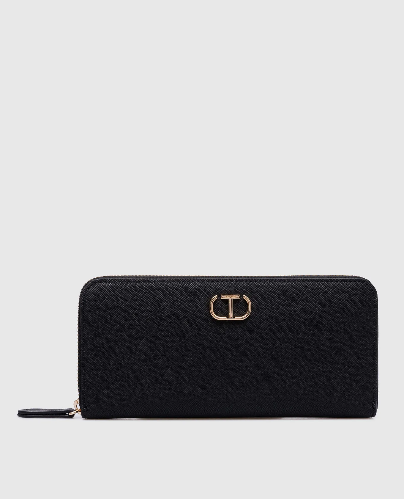 Twinset Black wallet with Oval T logo