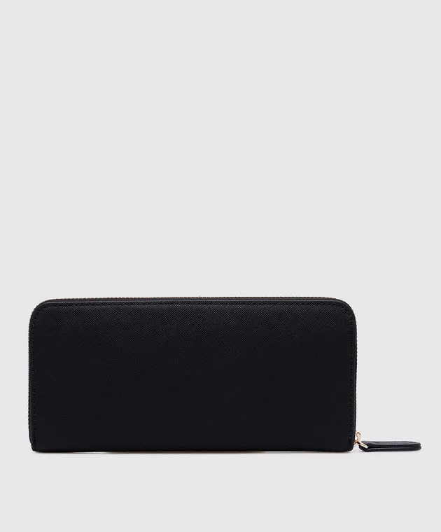 Twinset Black wallet with Oval T logo