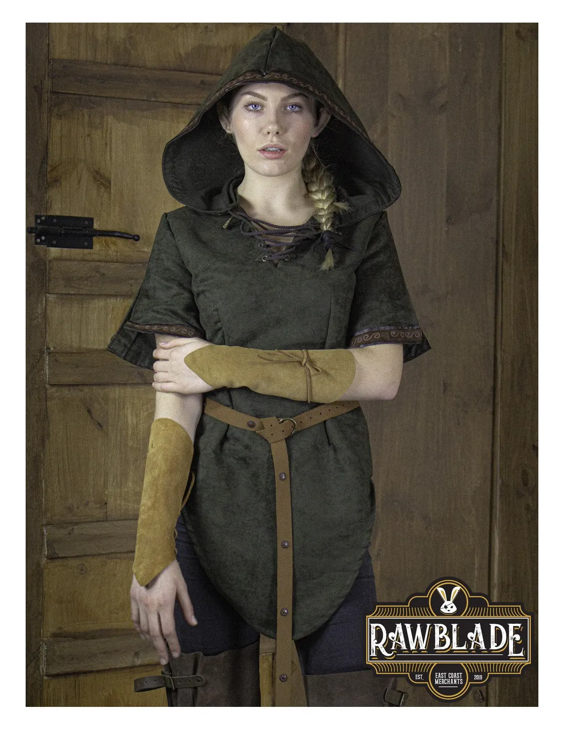 TúNICA MEDIEVAL BRIANNAN EN ANTE PARA MUJER  VERDE