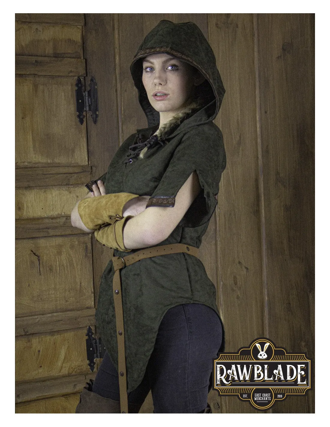TúNICA MEDIEVAL BRIANNAN EN ANTE PARA MUJER  VERDE